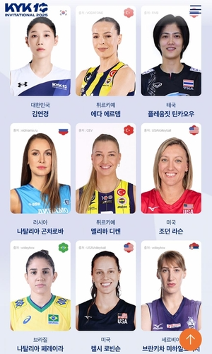 세계여자배구 올스타팀 라인업. 사진[연합뉴스]