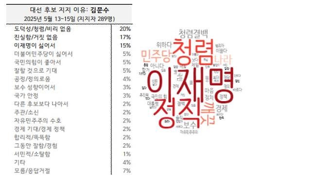 한국갤럽 여론조사 자료 캡처