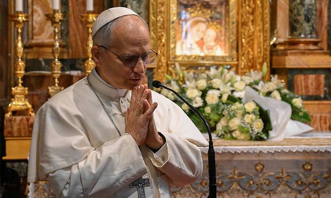 새 교황 레오 14세.&nbsp;로이터연합뉴스