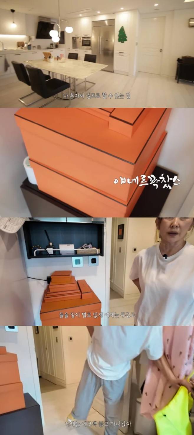 이미숙.이 자택을 공개했다. 유튜브 채널 '이미숙-숙스러운 미숙씨' 캡처.