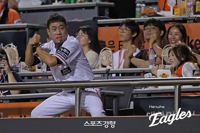 한화 응원단장 홍창화. 한화이글스 제공
