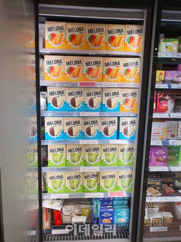 스웨덴 마트에 진열되어 있는 메로나 (사진=빙그레)