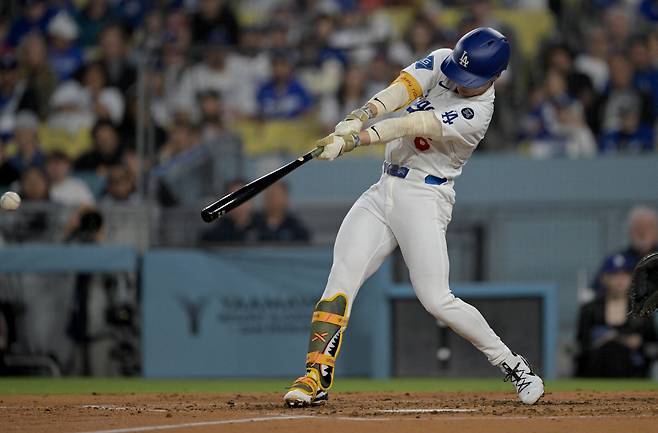 김혜성이 3회말 좌전안타를 때리고 있다. Imagn Images연합뉴스