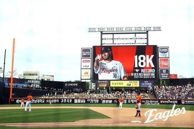 18K 신기록 세운 폰세. ⓒ 한화 이글스