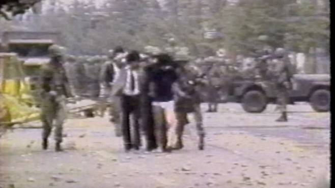 ▲1980년 5월 공수부대의 무자비한 진압