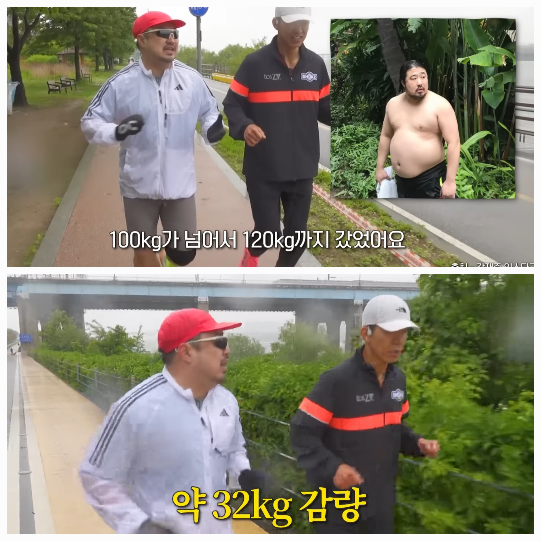 강재준은 가수 션과 함께 러닝을 하며 다이어트 비하인드를 전했다.사진=유튜브 채널 ‘션과 함께’