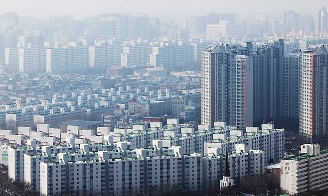 경기도 수원시 아파트 단지 밀집지역 모습. 연합뉴스