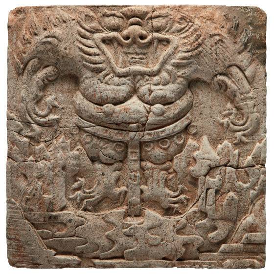 산수도깨비무늬 벽돌. 봉화군 제공