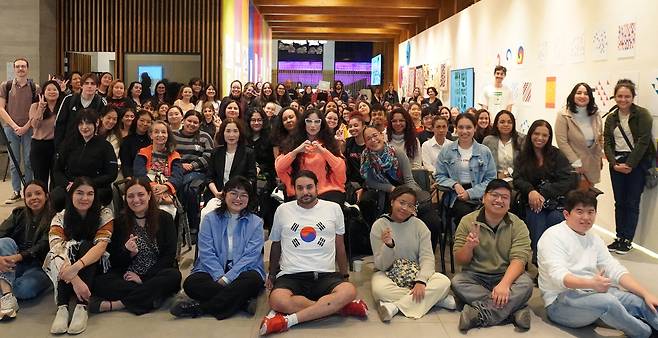 브라질 한국문화원에서 열린 한글 특별 강연 참석자들 [브라질 한국문화원 제공. 멕시코시티=연합뉴스. 재판매 및 DB 금지]