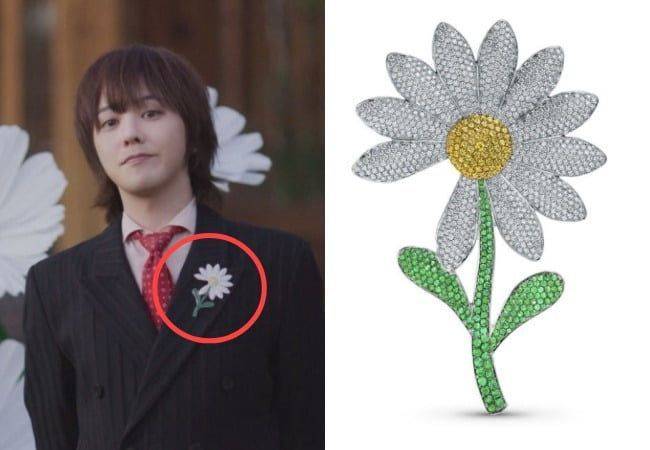 지드래곤이 착용한 제이콥앤코 브로치.