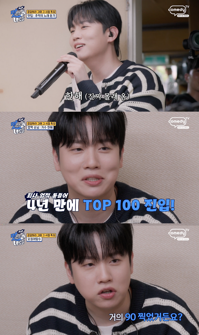 ‘맛녀석’ 가수 한해, 90kg 폭풍 증량한 몸무게 공개 (제공: 코미디TV)