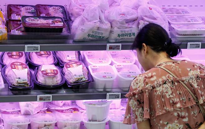 서울 시내 한 대형마트에 닭고기가 진열돼 있다. /뉴스1