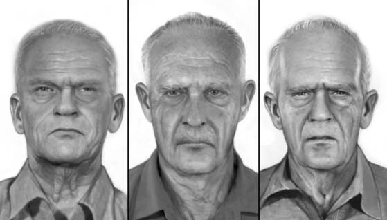 (왼쪽부터) 프랭크 모리스와 클라렌스 앵글린, 존 앵글린의 현재 추정 모습. 사진 미국 연방보안관실
