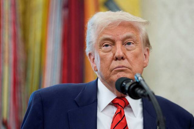 도널드 트럼프 미국 대통령이 지난 6일(현지시간) 백악관에서 열린 행사에 참석한 모습. 로이터연합뉴스