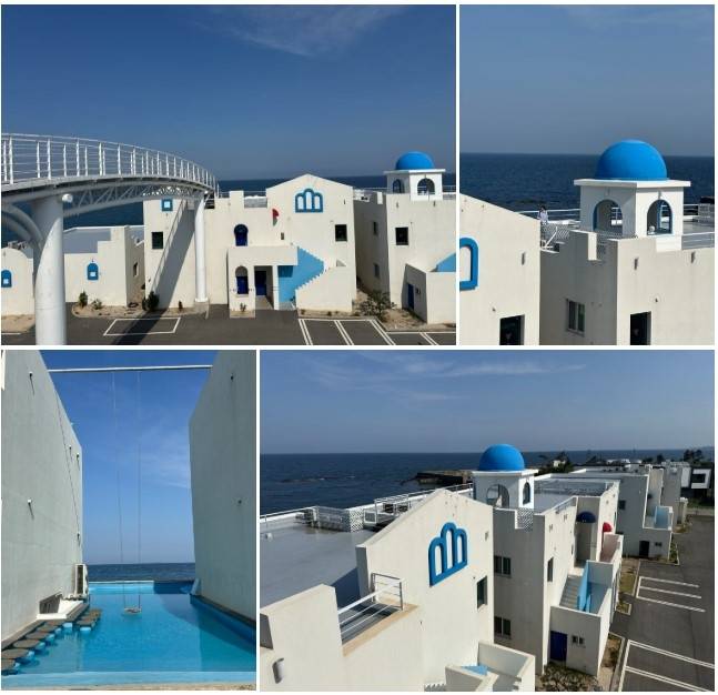 산토리니 콘셉트의 오이아카페 및 풀빌라.  /사진= 강예신 기자