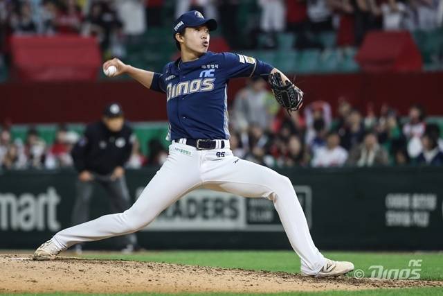 데뷔전에서 인상 깊은 모습을 보인 김태훈. 사진=NC 제공