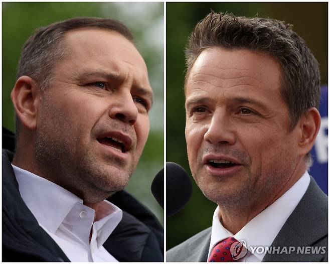 카롤 나브로츠키(왼쪽), 라파우 트샤스코프스키 [로이터 연합뉴스 자료사진. 재판매 및 DB 금지]