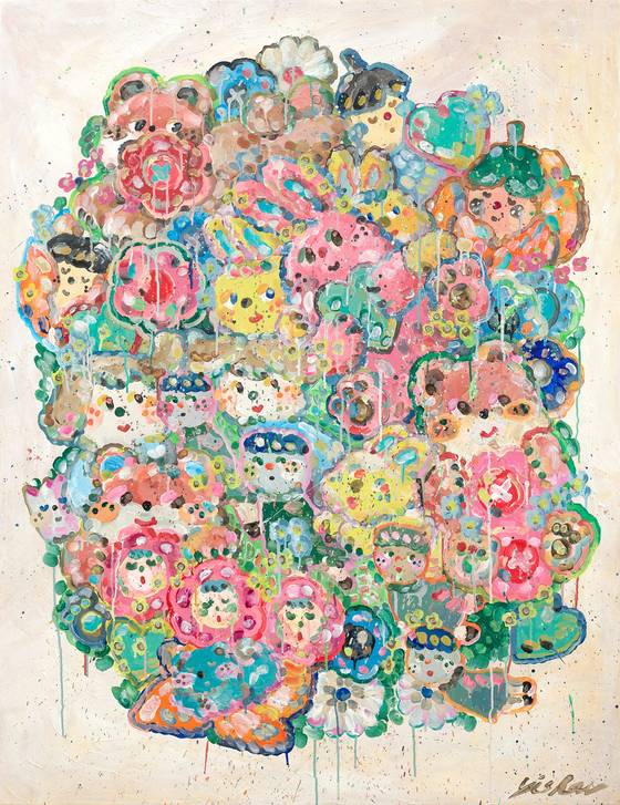 ‘원(ONE)’ 시리즈는 작업에 대한 확신에 찬 마음을 표현하듯이 이미지가 가운데에 모여있다.