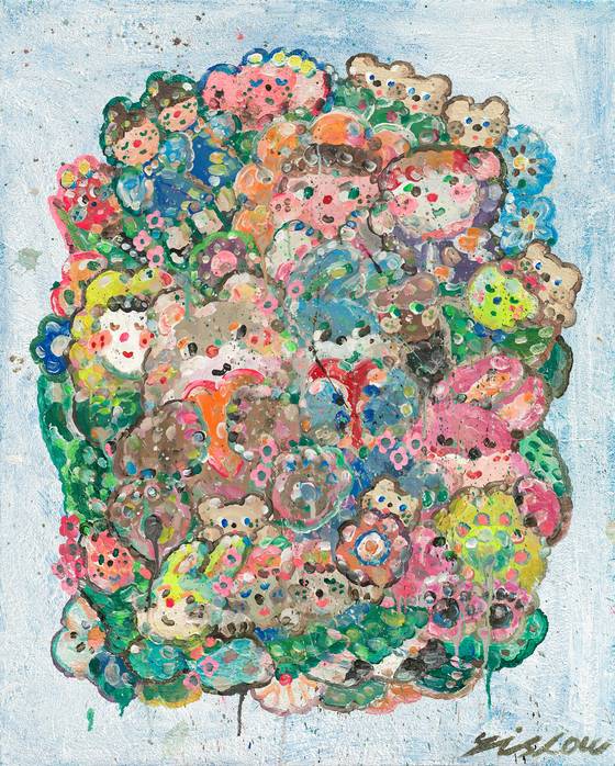 ‘원(ONE)’ 시리즈는 작업에 대한 확신에 찬 마음을 표현하듯이 이미지가 가운데에 모여있다.