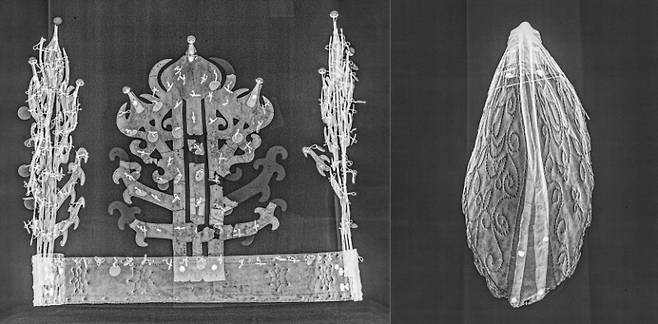 ▲ 신촌리 금동관 엑스레이(X-ray) 사진 [연합뉴스]
