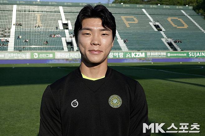 김포 FC 공격수 제갈재민. 사진=이근승 기자