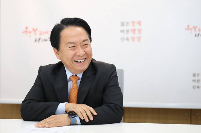 이성헌 서대문구청장이 지난 15일 오후 서울 서대문구청에서 머니투데이와 인터뷰를 하고 있다. /사진=서울 서대문구청