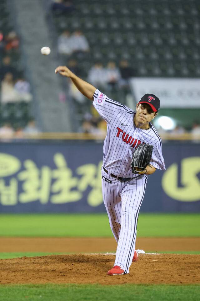 5월 17일 더블헤더 2차전에 등판한 김진성./LG 트윈스