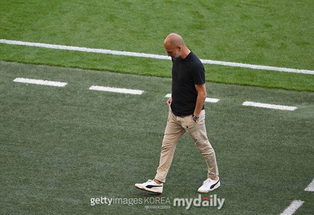 크리스탈 팰리스 FC와의 FA컵 결승전에서 패배한 펩 과르디올라 감독. /게티이미지코리아