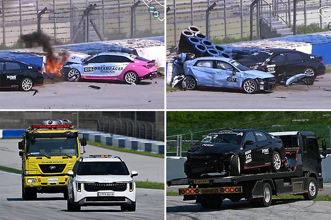 큰 사로로 인해 관계자들 모두 당황했다. 사진: 김학수 기자, 현대 N 페스티벌 중계