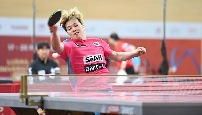 탁구국가대표팀 안재현은 6년 전 헝가리 부다페스트에서 열린 2019세계선수권대회에서 남자단식 동메달을 따낸 바 있다. 이후 내리 2대회를 1라운드에서 탈락한 그는 카타르 도하에서 진행 중인 2025세계선수권대회에서 다시 시상대를 노린다. 사진제공│대한탁구협회