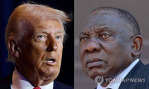 도널드 트럼프 미국 대통령과 시릴 라마포사 남아프리카공화국 대통령 [AFP 연합뉴스 자료사진. 재판매 및 DB 금지]