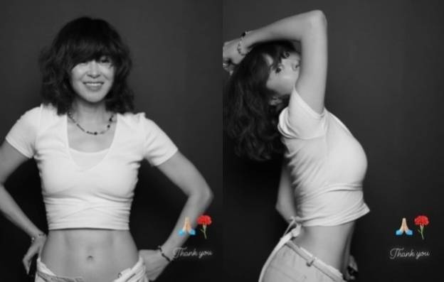 최강희가 공개한 복근 사진. [사진= 최강희 SNS]