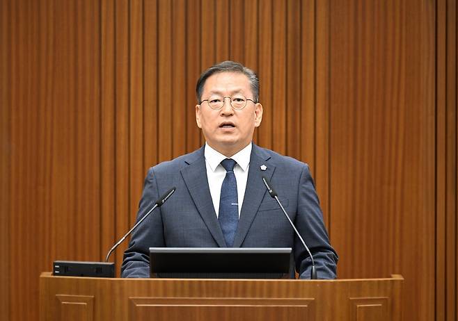 5분 자유발언하는 유인호 세종시의원. (세종시의회 제공. 재판매 및 DB금지)