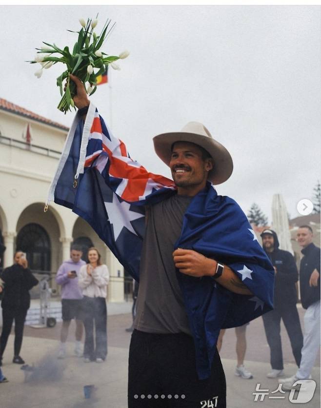 영국의 울트라 마라토너 선수 윌리엄 굿지(31)가 호주 횡단 달리기 세계 기록을 경신했다고 BBC가 20일 보도했다. <출처: 인스타그램>