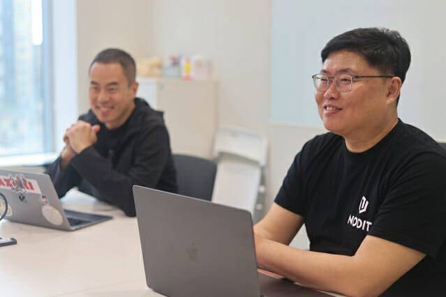 람다256 김재홍 플랫폼 사업 리드와 남기훈 CTO(사진 왼쪽부터)