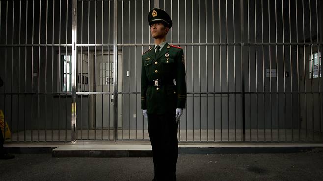 베이징의 또 다른 교도소인 제1교도소 내부가 지난 2012년 드물게 언론에 공개되었다