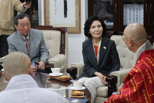 김문수 국민의힘 대선 후보의 배우자 설난영 여사. 국민의힘 제공.
