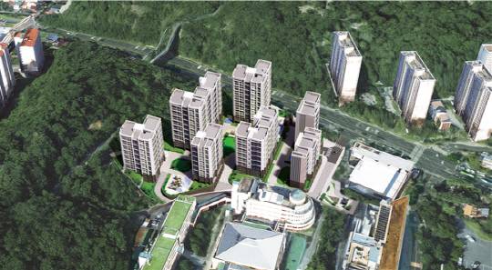 서울 서대문구 현저동 1-5 일대 모아타운 정비 후 조감도. [서울시 제공]