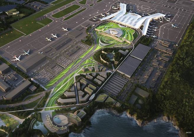 부산 가덕도신공항 여객터미널 조감도 가덕도신공항건설공단 제공