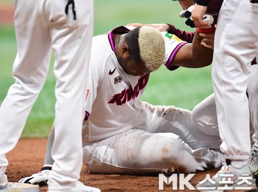 최근 왼 어깨 부상을 당한 푸이그. 사진=김재현 기자