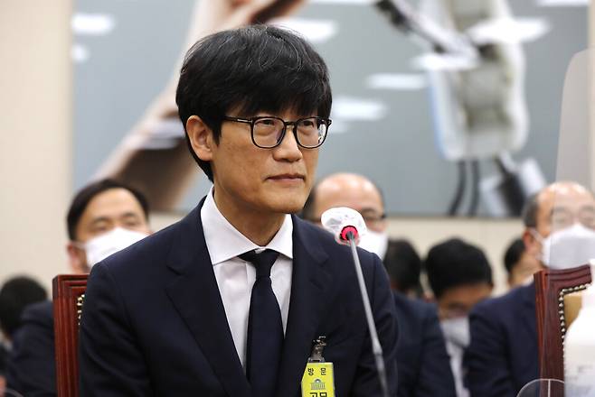 이해진 네이버 창업자가 2022년 10월 서울 여의도 국회에서 열린 과학기술정보방송통신위원회의 과학기술정보통신부 등에 대한 종합감사에 출석해 의원 질의를 듣고 있다. ⓒ시사저널 박은숙