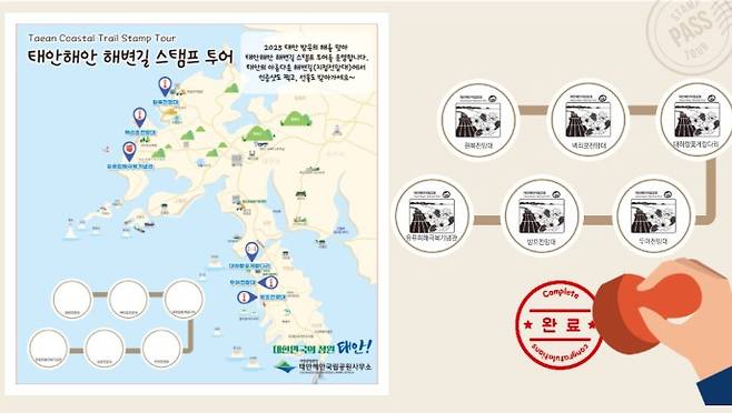태안 해안 해변길 스탬프 투어 [국립공원공단 홈페이지 캡처. 재판매 및 DB 금지]