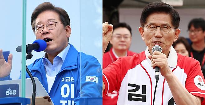 ▲ (왼쪽부터) 더불어민주당&nbsp;이재명&nbsp;대선 후보,&nbsp;국민의힘&nbsp;김문수&nbsp;대선 후보. /연합뉴스
