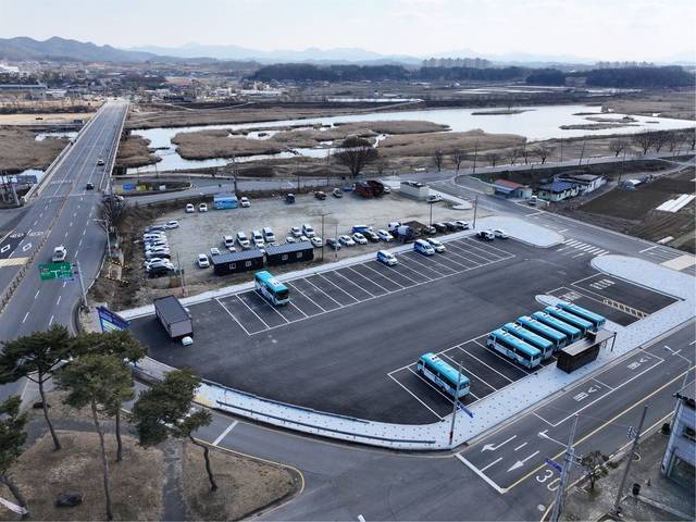 완주군 봉동읍 마을버스 환승주차장. 왙주군