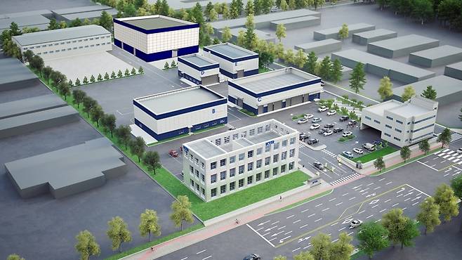 KTR 구미 AI기반 사용후 배터리 실증지원센터 조감도.