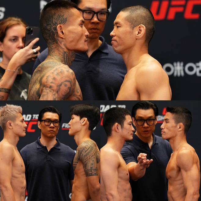 로드 투 UFC 시즌4에 참가하는 파이터들의 페이스오프. 사진=UFC