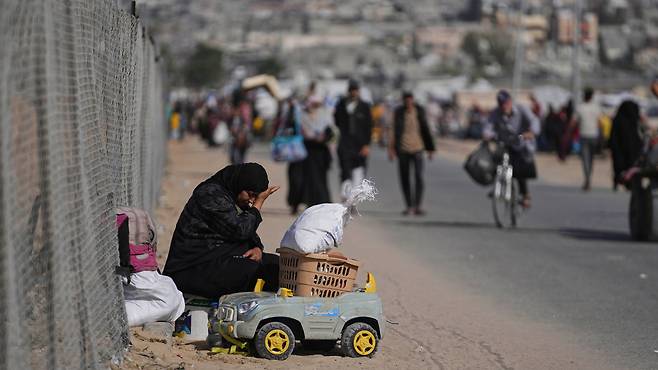 [가자지구 칸유니스의 피란민]