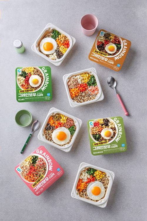 대상 청정원의 저당 도시락 '그레인보우' 신제품 4종.  대상