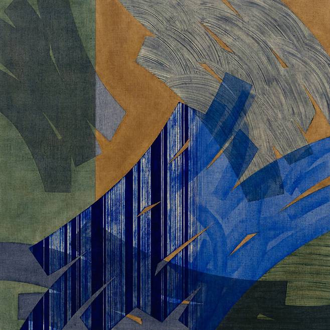 The Blue Flower  Wind, 112 x 112cm, Oil on canvas, 2024 *재판매 및 DB 금지