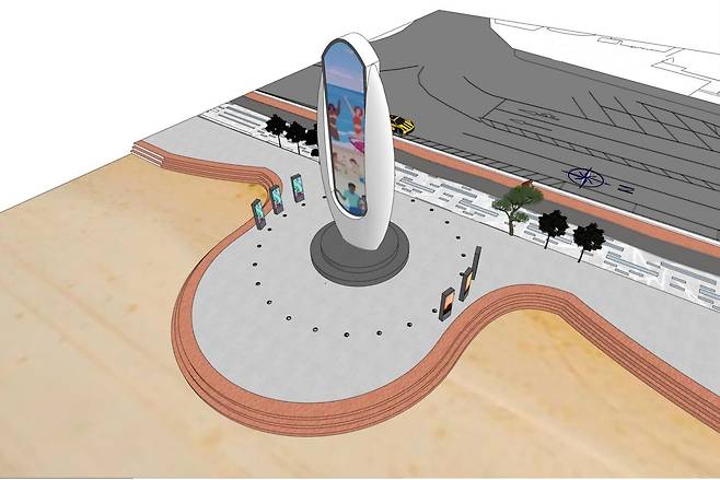 포항 영일대해수욕장 빛의 시계탑 조감도. 포항시 제공